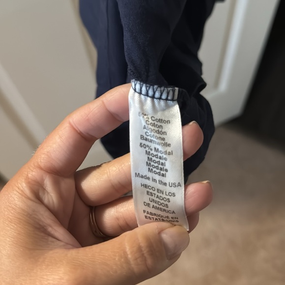 Michael Stars short sleeve soft cotton dress. S. Navy blue. - Picture 3 of 4